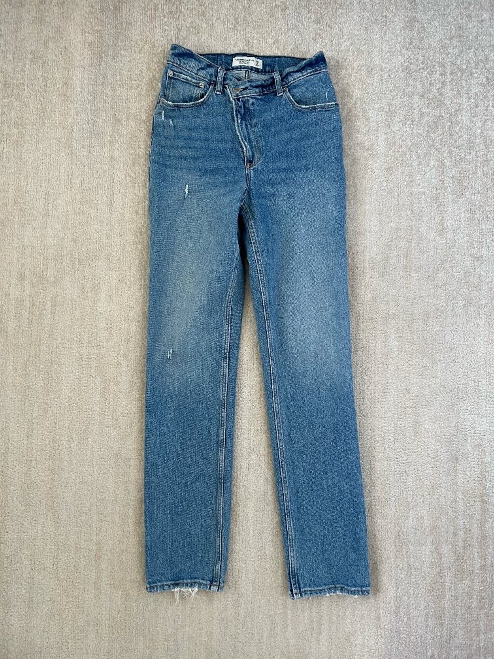 Abercrombie & Fitch The 90s Straight Leg Ultra High Rise Blue Jeans 26/2 Long